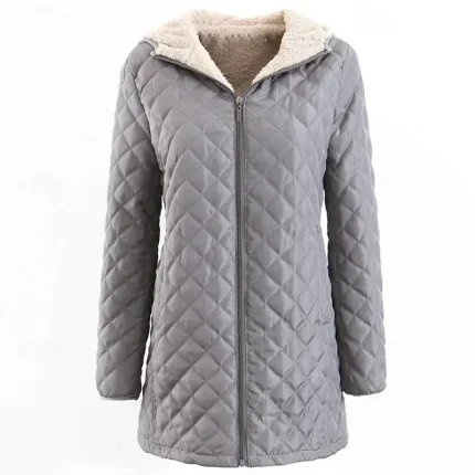 Women's Puffer Jacket Quilted Jacket Casual Jacket Comfortable Breathable Zipper Pocket Casual Plain Vacation Street Casual Daily Wear Zipper Short Long Hooded Regular Fit Long Sleeve Outerwear Black